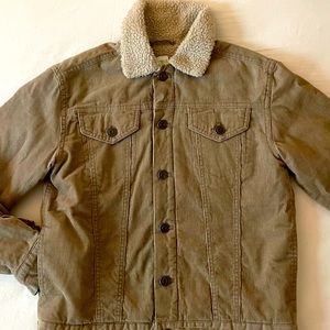 Boys’ Corduroy Sherpa Lined Jean Jacket Size L